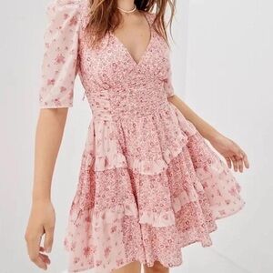 American Eagle Floral Pink Dress